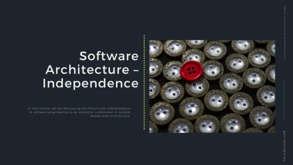 img of Software Architecture — Independence