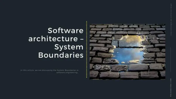 img of Software Architecture — System Boundaries