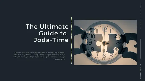 img of The Ultimate Guide to Using Joda-Time in Java: Installation and Comparison