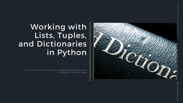 img of Working with Lists, Tuples, and Dictionaries in Python